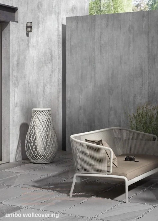 3d wood concrete board – instalação modular em área externa residencial