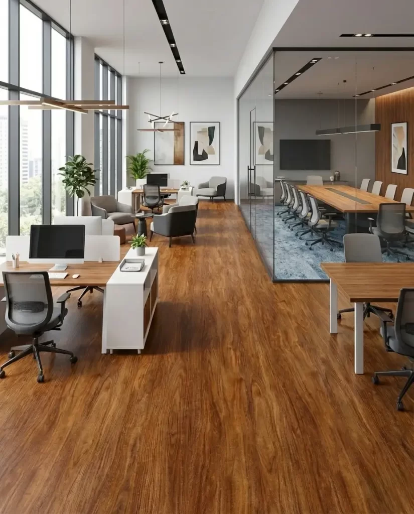 piso lvt Toscana Pisa da amba floors em escritorio de advocacia