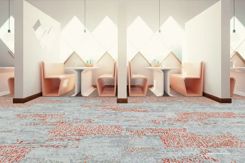 centro de convenções com carpete em placa lawn