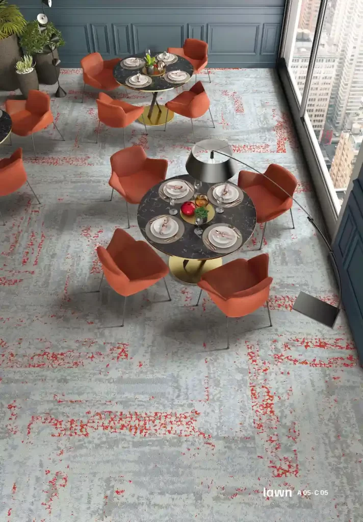 Restarante em Hotel carpete em placa LAwn amba floors